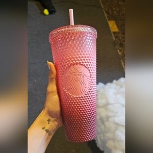 2022 Gradient Pink- Starbucks 24oz Cold Drink Cup Diamond Studded Tumbler Gift
